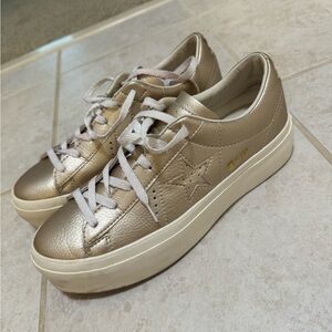 Gold Platform Converse